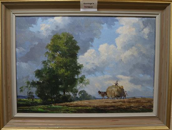 Richard Tearoe, Harvest Over, 25 x 35 cms